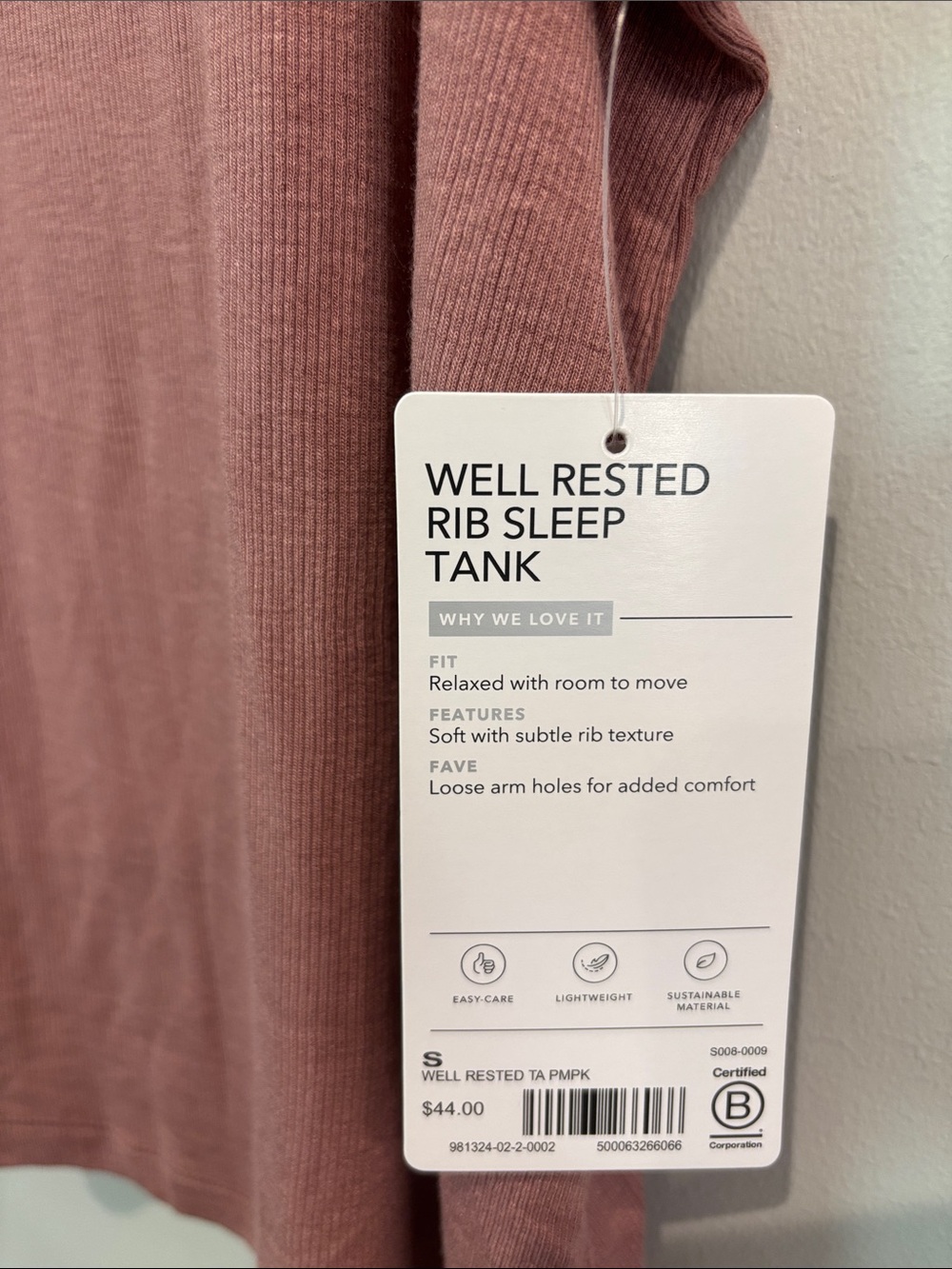 NWT Athleta Well Rested Ribbed Sleep Tank Size S - Picture 3 of 9